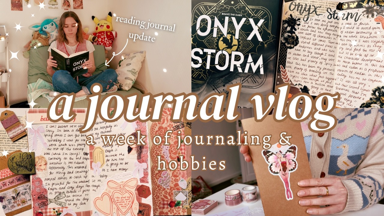 Vlog Journal A Journal Vlog a week of journaling, reading journal update - YouTube