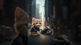 CAT RIDING MOTORCYCLE, BUT IN THE END... 😭😭😭