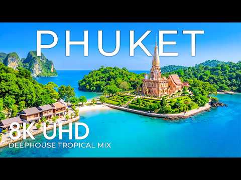 Phuket 8K Drone Footage | Towering Big Buddha, Jungle Temples & Turquoise Seas UHD