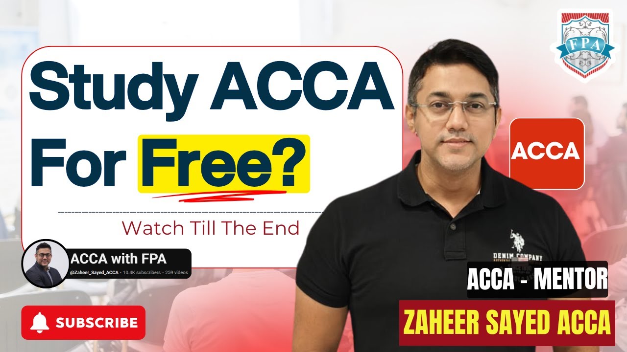 Can You Do ACCA Without Spending Lakhs? | ACCA For Free | Zaheer Sayed ACCA