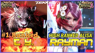 T8 ▰ TY (#1 Ranked Armor King) Vs RAYMAN (High Ranked Alisa) ▰ Tekken 8 High Level Gameplay