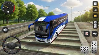Luxury Volvo 9600 Sleeper Bus Stairs Test 😱 | Bus Simulator Indonesia Gameplay | Indian Traffic Mod  screenshot 2
