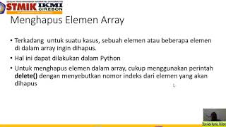 Video Pembelajaran Mg ke 6 2 Manipulasi Array