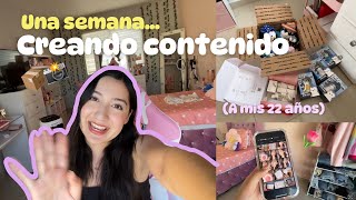 Vlog 📸 Una semana creando contenido a mis 22 años | Paquetes, me estafaron?🥹 y mas…