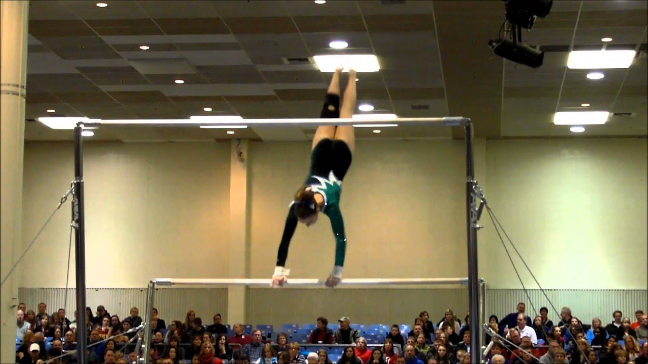 Marisa Savage Bars routine at WIAA 4A Gymnastics Championships
