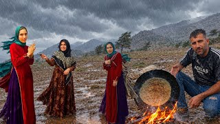 Traditional Bread Baked in the Mountains Under Rain and Strong Winds! 🌧️💨🔥🥖 screenshot 3