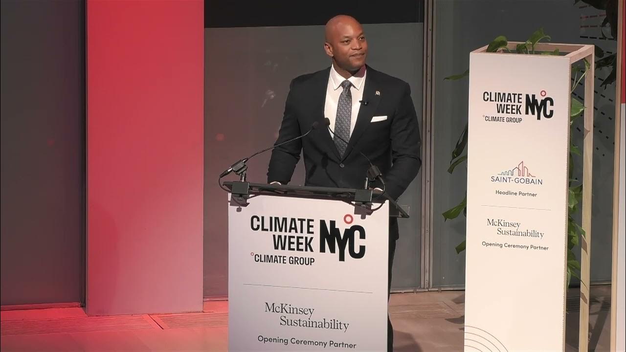 Speaker highlights, Wes Moore, Climate Week NYC Opening Ceremony YouTube