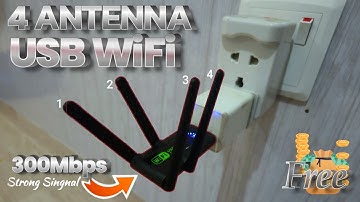 4 Antenna USB WifI Repeater | Free Router 300 Mbps