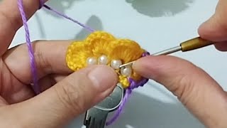 İplik ve boncuktan anahtarlık şahane oldu ✅ easy crochet