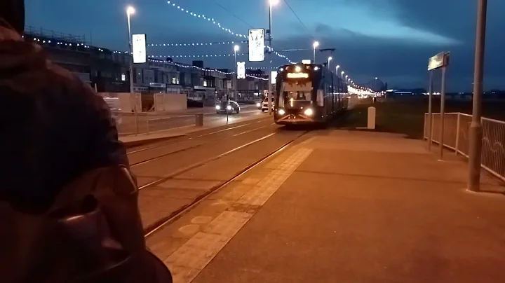 Tram arrives at st chads road tram stop this late afternoon 2.12.25.