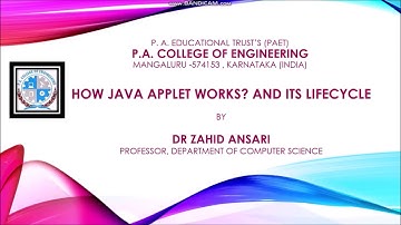 Java Applet Part-2 How Applet Works? and Life Cycle
