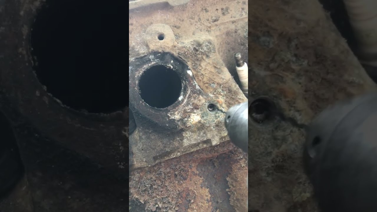 DRILLING TROUBLE EXHAUST BOLT 4.0L FORD ENGINE EASY OUT AFTER