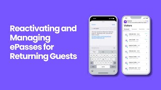Resident Mobile | Reactivate and Reissue ePasses to Previous Visitors