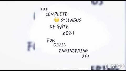 #Gate syllabus 2021#for CIVIL ENGINEERING #