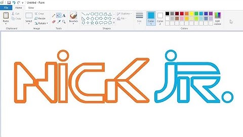 How to draw a Nick Jr. logo in Tron style using MS Paint | How to draw on your computer