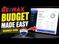 How to budget with RE MAX - Beginner Guide