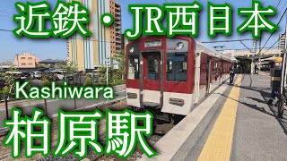 近鉄・JR西日本　柏原駅 Kashiwarai Station. JR West/Kinki Nippon Railway