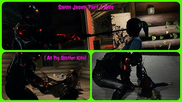 (Savini) Friday The 13th The Game  All Pig Spliter kills with Savini Jason
