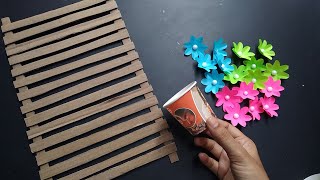 Awesome Things To Make With Disposable Tea Cups/Best DIY Wall Decor For Your Home/Cardboard Craft