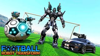 Robot Perang Berubah Jadi Bola Dan Mobil Balap | Football Robot Car Games - Muscle Car Transform screenshot 2