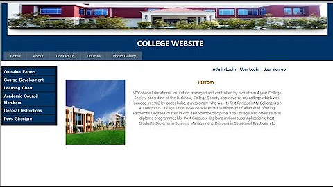 College Website project - YouTube