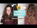 Solutions for Producty, Greasy, Sticky, Hard, Stringy & Limp Curls // Too much product in curly hair