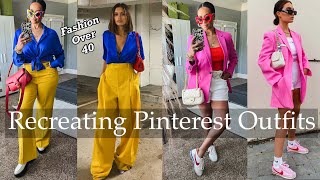 RECREATING 5 PINTEREST OUTFITS 2022 | SUMMER OUTFIT IDEAS | Fashion Over 40 | by Crystal Momon