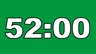 52 Minutes Countdown Timer  Green Screen No Copyright Contador Regresivo