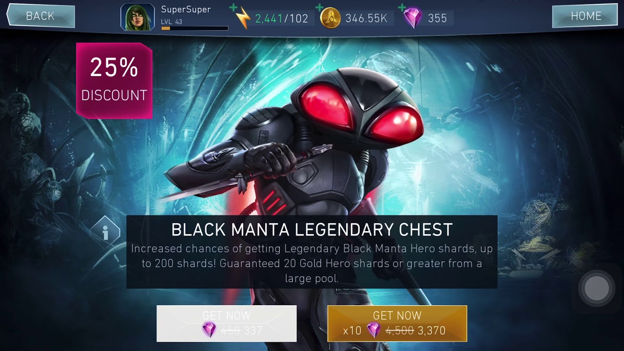 Black Manta legendary chest opening. Good chest. Injustice