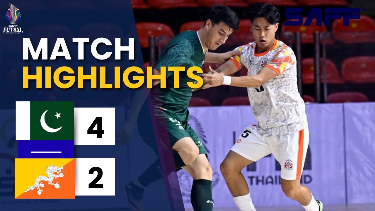 Pakistan vs Bhutan Futsal Highlights | Pakistan Win 4–2 | SAFF Futsal Championshi