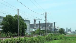 2077レ EF66 35 ゼロロク 次位無動 DE10 1081 大久保~魚住間 巳野池踏切 2013年7月