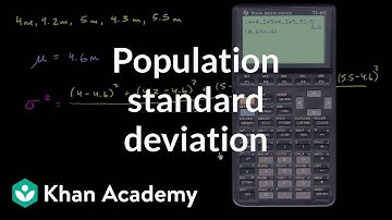 Population standard deviation | Descriptive statistics | Probability and Statistics | Khan Academy