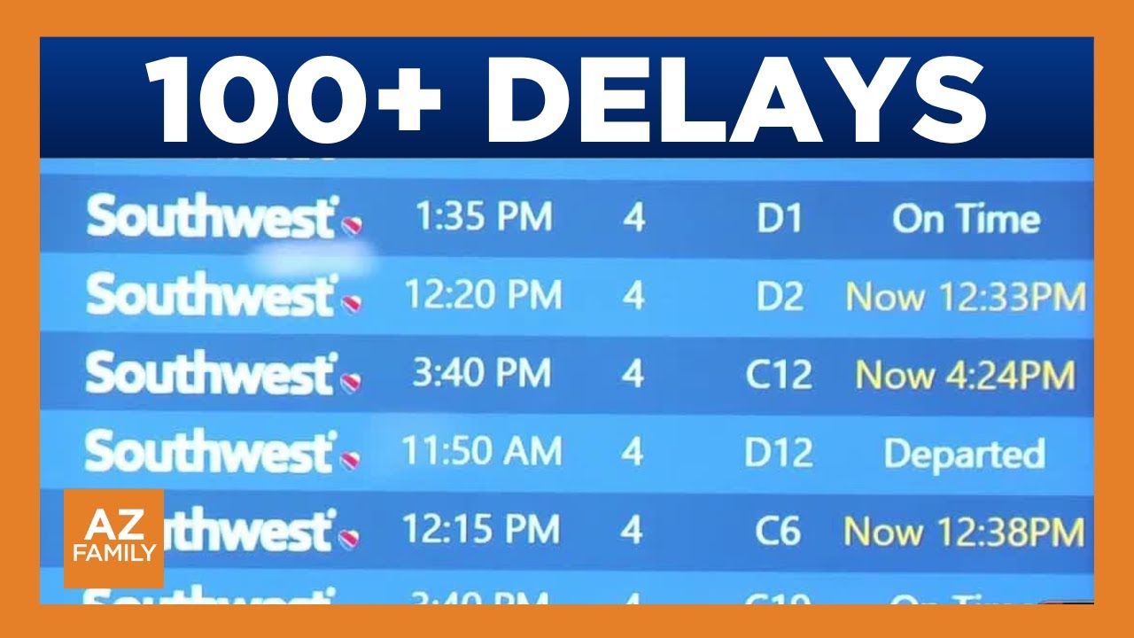 More than 100 flights delayed at Phoenix Sky Harbor - YouTube