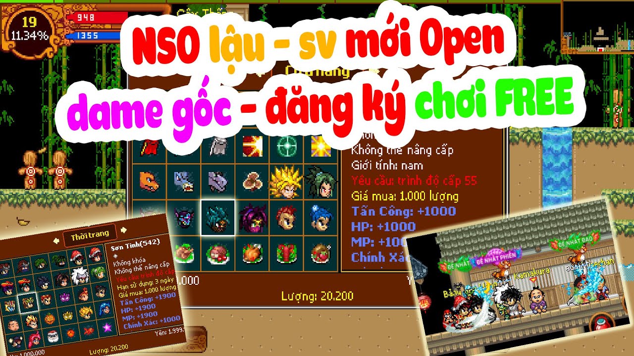 Review NSO Lậu - Sever NSO Dame gốc Mới Open - sv FULL chức năng đky chơi miễn phí siêu đông