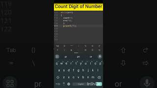 How  to count digit of a number in C