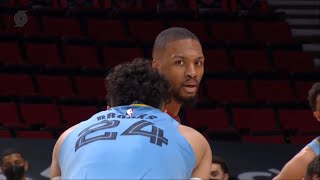 Damian Lillard gave Dillon Brooks a death stare after what he did | Blazers vs Grizzlies