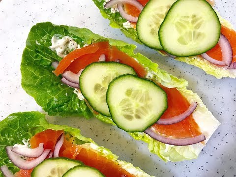 Smoked Salmon Lettuce Wraps : เมนูเพื่อสุขภาพปลาแซลมอนรมควันผักกาดหอมแร๊พ