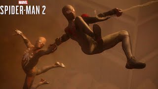 The Spider-Men Vs Sandman With The Advanced 1.0 And Classic Suits - Marvel' Spider-Man 2 ( 4K 60fps)