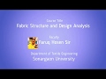 Lecture # 09, Rearranged Twill Tutorial, Department of Textile Engineering, Sonargaon University, SU