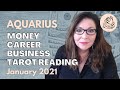 AQUARIUS - Big New Commitment - MONEY, CAREER, BIZ, TAROT READING JANUARY 2021