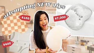 DIY Expensive Home Decor Dupes for Less! (i made an ~aesthetic~ $7000 melting disco ball!)