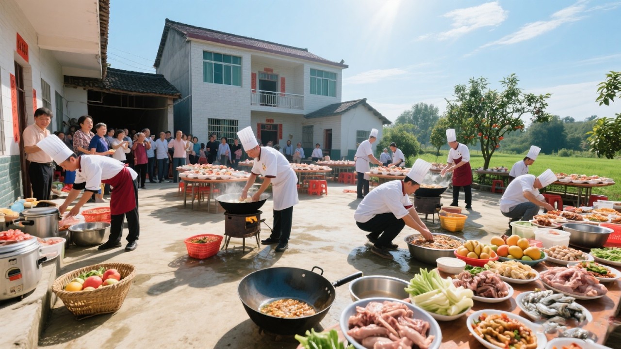 Что едят на свадьбах в сельской местности провинции Хэнань, Китай? Шокирующий процесс приготовления!