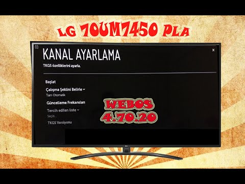 LG 70UM7450 PLA Kanal Ayarlama Kanal Düzenleme & Taşıma Webos 4.70.20 Uygulama Silme Taşıma 70um7100