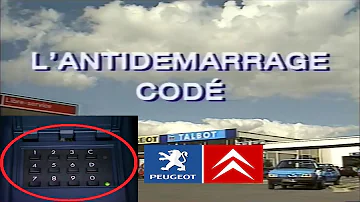 Où trouver le code anti-démarrage de ma Peugeot 205 ?