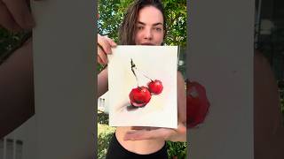Рисуем сочную вишню маслом 🍒 | Просто и красиво для начинающих!