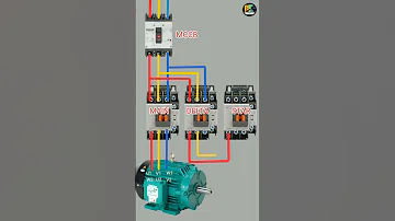 Power wiring Connection of Star Delta Starter #shorts