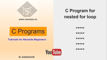 C program for printing the pattern using nested for loop