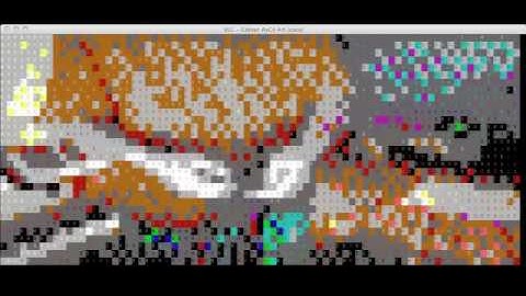 VLC Color ASCII art video output dance