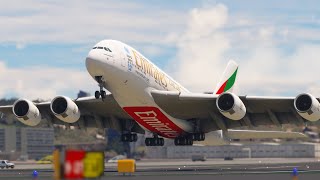АВАРИЙНАЯ ПОСАДКА!!! Airbus A380 авиакомпании EMIRATES приземлился в аэропорту Сан-Диего