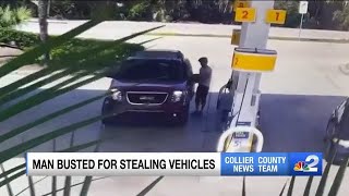 Man arrested for stealing running vehicle at Collier gas station